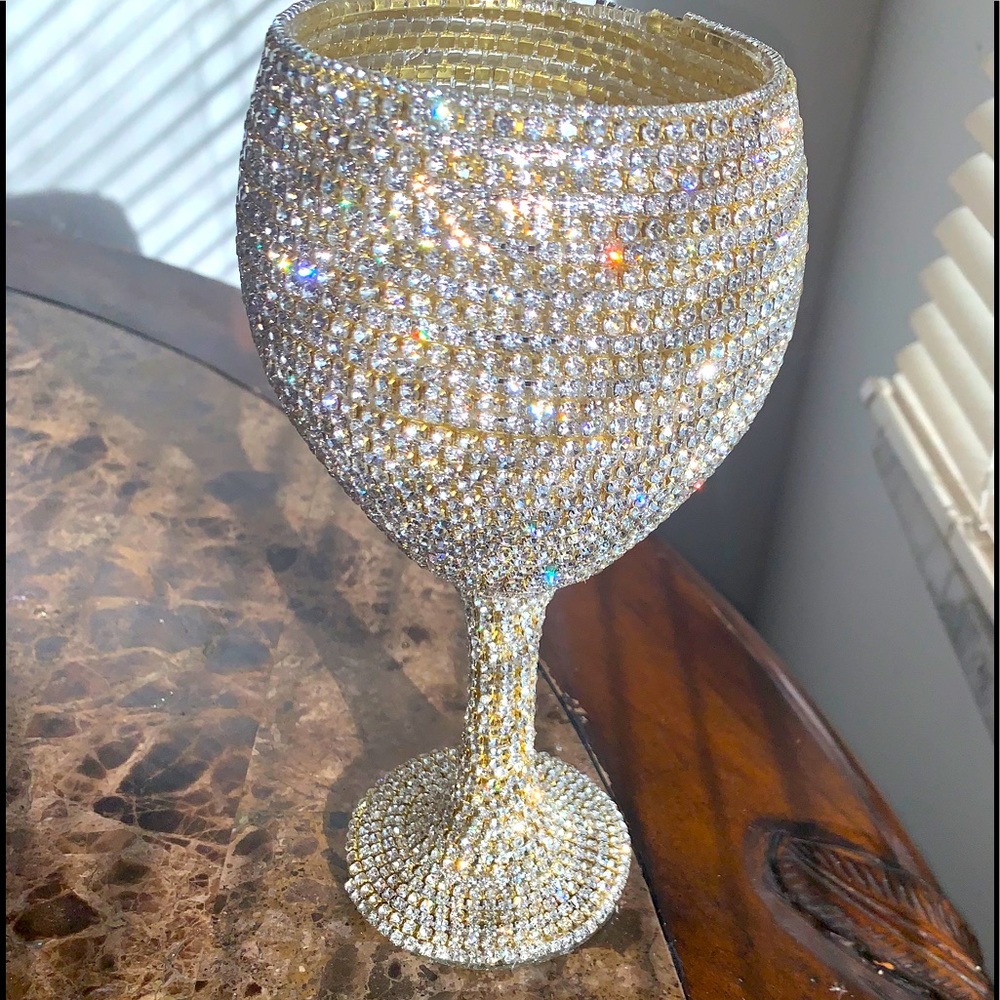 Silver & Gold Wine Glass